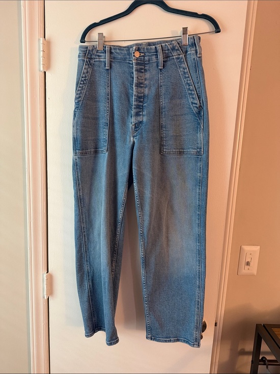 MOTHER Denim - MOTHER High-Rise Straight Jeans in Light Blue